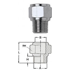 GAV 1216/3 Переходник М1/8хF1/4