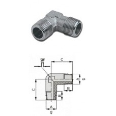 GAV 1255/3 266/3 Переходник уголок L-MM 3/8